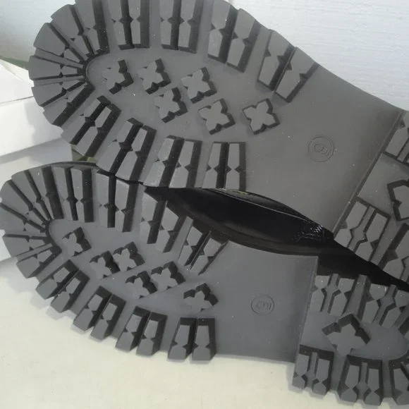 A New Day Black Combat Style Boots Ladies Size 9 - Picture 11 of 12